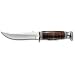 KA-BAR Skinner Stacked Leather Handle Kinife, 8 1/8 Inch,Leather Sheath