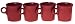 Fiesta Cinnabar 453 10-1/4-Ounce Mugs, Set of 4