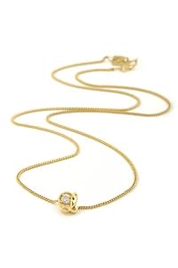 Oak Fine Jewellery 18ct Gold Vermeil 0.10ct Diamond Pendant with L is For Love 18 Inch Chain