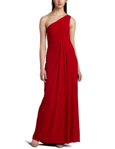 ABS Allen Schwartz Women's Asym Front Draped Gown