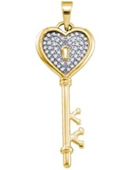 0.16CTW DIAMOND KEY PENDANT