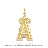 14k Y Gold Los Angeles Angels Stylized Logo Pendant