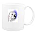 Mug with spots, pet, bulldog, frowning, dog