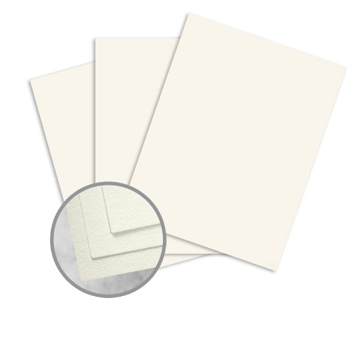 CRANE'S LETTRA Pearl White Card Stock - 8 1/2 x 11 in 110 lb Cover Lettra 100% Cotton 125 per Package