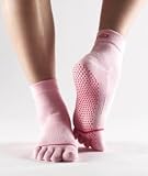ToeSox Full Toe with Grip Yoga/Pilates Toe Socks, Pink, Medium