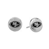 San Francisco 49ers Button Earrings