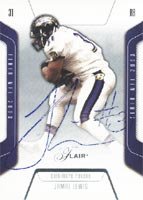 Jamal Lewis, Baltimore Ravens, 2003 Fleer Autographed Card