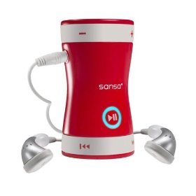Sandisk 1GB Sansa Shaker Red MP3 Player (SDMX9N-1024R-A18, Retail Package!)