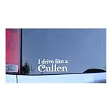 Drive Like A Cullen Vinyl Sticker - White, Twilight Fan Window Decal