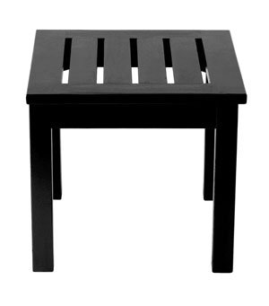 Achla Decor Black Wood and Durable Polyurethane Decorative Outdoor Garden Patio Side Table