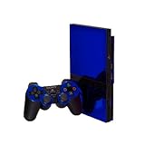 PlayStation 2 Slim Skin - NEW - BLUE CHROME MIRROR system skins faceplate decal mod