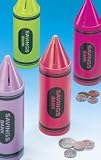 Assorted Crayon Shaped Banks Approx. 6in. (12/PKG)