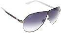 Gucci Men's 1944 Blue / Dark Ruthenium / White Frame/Grey Gradient Lens Metal Sunglasses