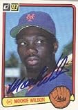 Mookie Wilson, New York Mets, 1983 Donruss Autographed Card