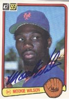 Mookie Wilson, New York Mets, 1983 Donruss Autographed Card
