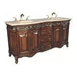Provincial Double Sink Chest by Ambella Home - Rich Mahogany (06227-110-506)