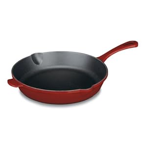 Cuisinart CI22-24CR Chef Classic Enameled Cast Iron 10-Inch Round Fry Pan Cardinal Red