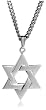 Sterling Silver Men's Star of David Pendant, 24