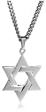 Sterling Silver Men's Star of David Pendant, 24"
