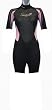Ladies Size 12 (M) Pink Shortie Wetsuit. 3mm Neoprene, Wind Proof Panel front & back.
