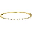 14K Yellow Gold Diamond Bangle Bracelet - 1.00 Ct.
