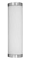 American Fluorescent FUW213SNEC Fusion Outdoor Sconce, Unique Smooth White Glass Diffuser with Satin Nickel End Caps, 26W 19H