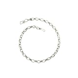 10K White Gold Rolo Charm Bracelet