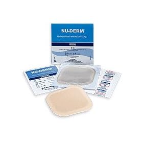 Johnson & Johnson 53HCB102 Nu-derm Sterile Bordered Hydrocolloid Wound Dressing - Pack of 20