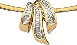 1/2ctw Baguette Diamond Yellow Gold Slide