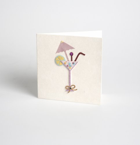 Traidcraft Handmade Paper Cocktail Card