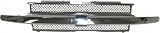 02-05 CHEVY CHEVROLET TRAILBLAZER GRILLE SUV, Silver, (RPO-67U), w/ Chrome Molding, w/o Headlamp Washer Hole (2002 02 2003 03 2004 04 2005 05) C070132 10358129