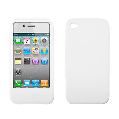 Apple iPhone 4 / iPhone 4G Premium Black Leather Carrying Pouch+White Silicone Skin Soft Case Cover+Premuim LCD Screen Protetor+Premium Rapid Car Charger Combo For Apple iPhone 4 / iPhone 4G