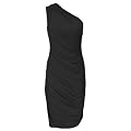 FourFlavor Asymmetrisches Abendkleid, schwarz