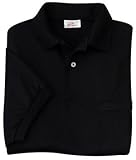 NEW Stedman by Hanes Jersey Knit Sport Shirt with Pocket Black-3XL