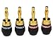 Monster Cable QL GMT-H QuickLock Gold Banana Connectors (2 Pair)