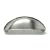 Cabinet Cup Pull, Euro Modern, Brushed Nickel Finish