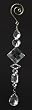 Sophisticated Clear Diamond Shape Faceted Jewel Christmas Dangle Ornament 8"