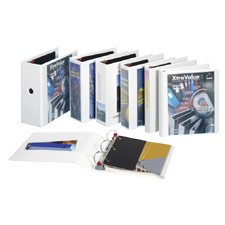 Cardinal Brands Clearvue Locking D-Ring Binder, 3 Cap, 11x8-1/2, White