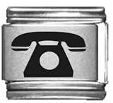 Clearly Charming Telephone Laser Italian Charm