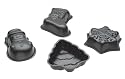 Kaiser Bakeware Four Piece Christmas Mini Mold Set