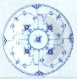 Royal Copenhagen Blue Fluted Half Lace Rim Soup Plate