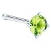 Peridot Green Cubic Zirconia Nose Bone