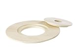 T&G Gift Works Trivet Set of 2 in Oatmeal Stained Hevea Wood. d240x15mm (gift boxed)