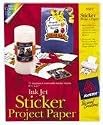 Avery Sticker Project Paper, 8.5 x 11 Inches, White, Pack of 15 (03383)