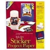 Avery Sticker Project Paper, 8.5 x 11 Inches, White, Pack of 15 (03383)