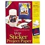 Avery Sticker Project Paper, 8.5 x 11 Inches, White, Pack of 15 (03383)