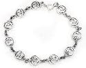 Sterling Silver OM Absolute Hindu Symbol Yoga Bracelet