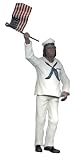 Patriotic African American Woman USA Navy Christmas Ornament #W9747