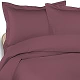 Pike Street 1008-Thread Count Egyptian Cotton Single-Ply Sateen Full-Queen Duvet Cover Set, Plum