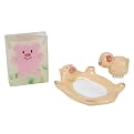 Soap Dish, Nail Brush, Soap Set - Pig